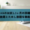 LAVAのお試し3ヶ月の詳細！通い放題とためし放題を徹底比較