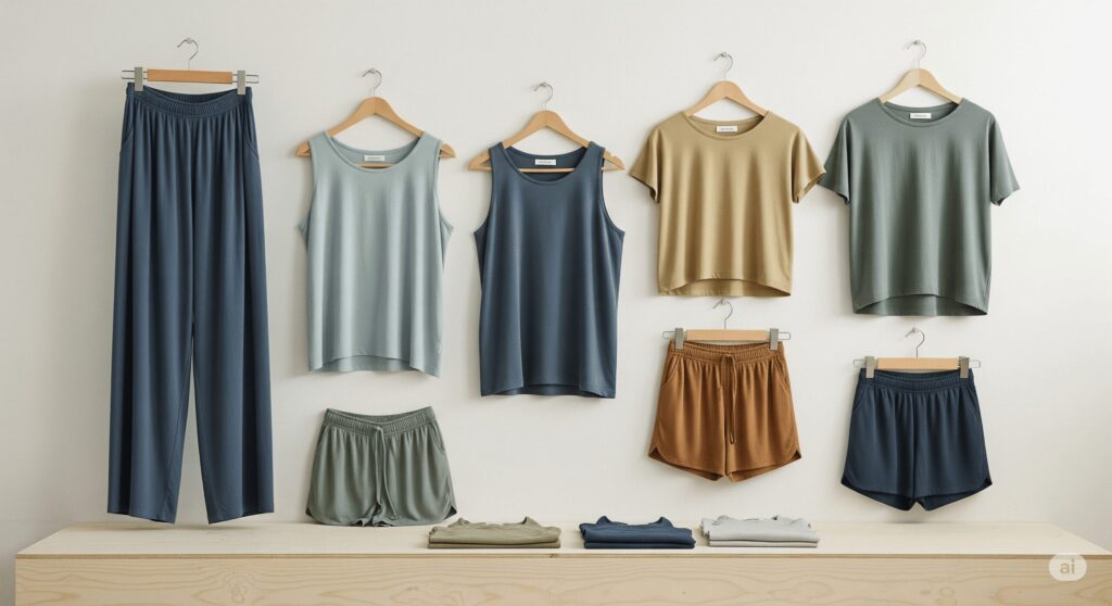 ヨガウェアとしても使える無印良品の服